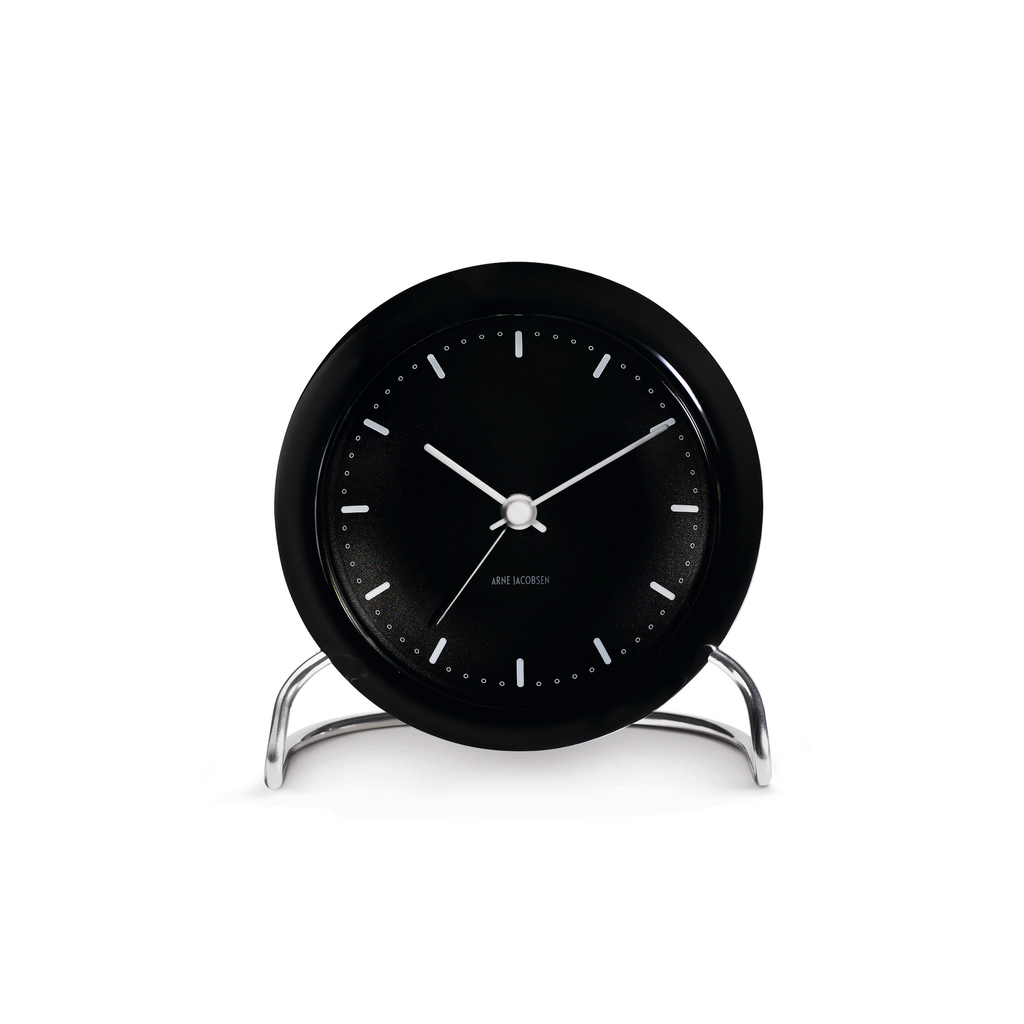 Arne Jacobsen Bankers Alarm Clock, Black – NORMODE