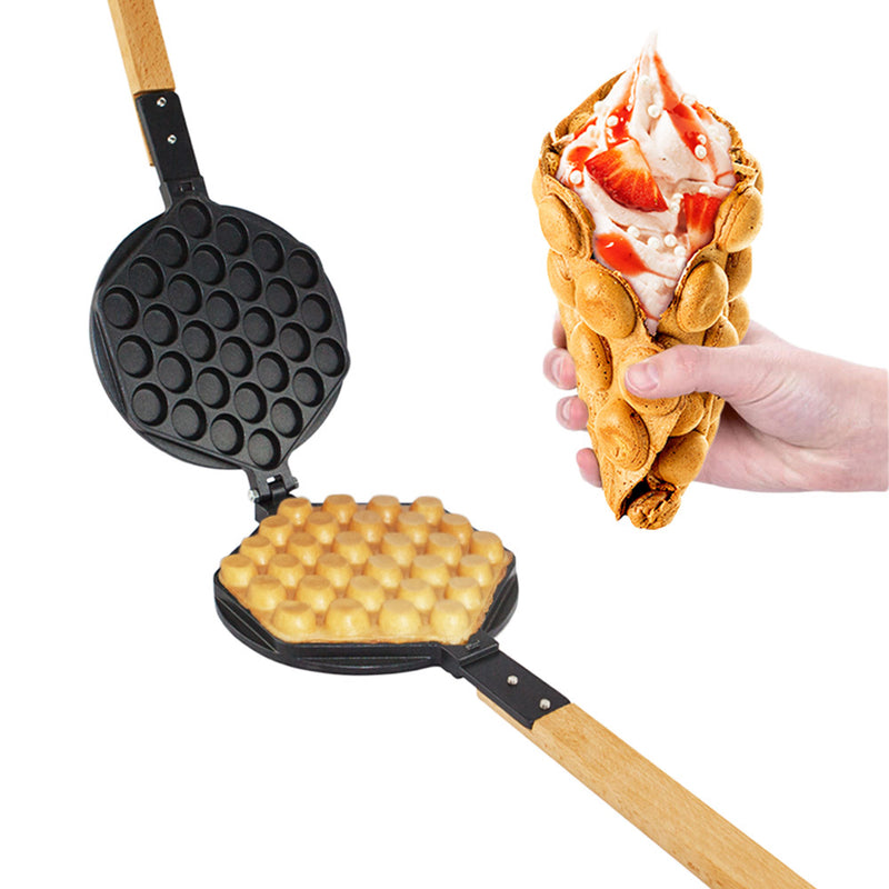 Aldkitchen Bubble Waffle Maker Egg Waffle Maker Mold Replaceable 180 Degree Rotating Waffe 