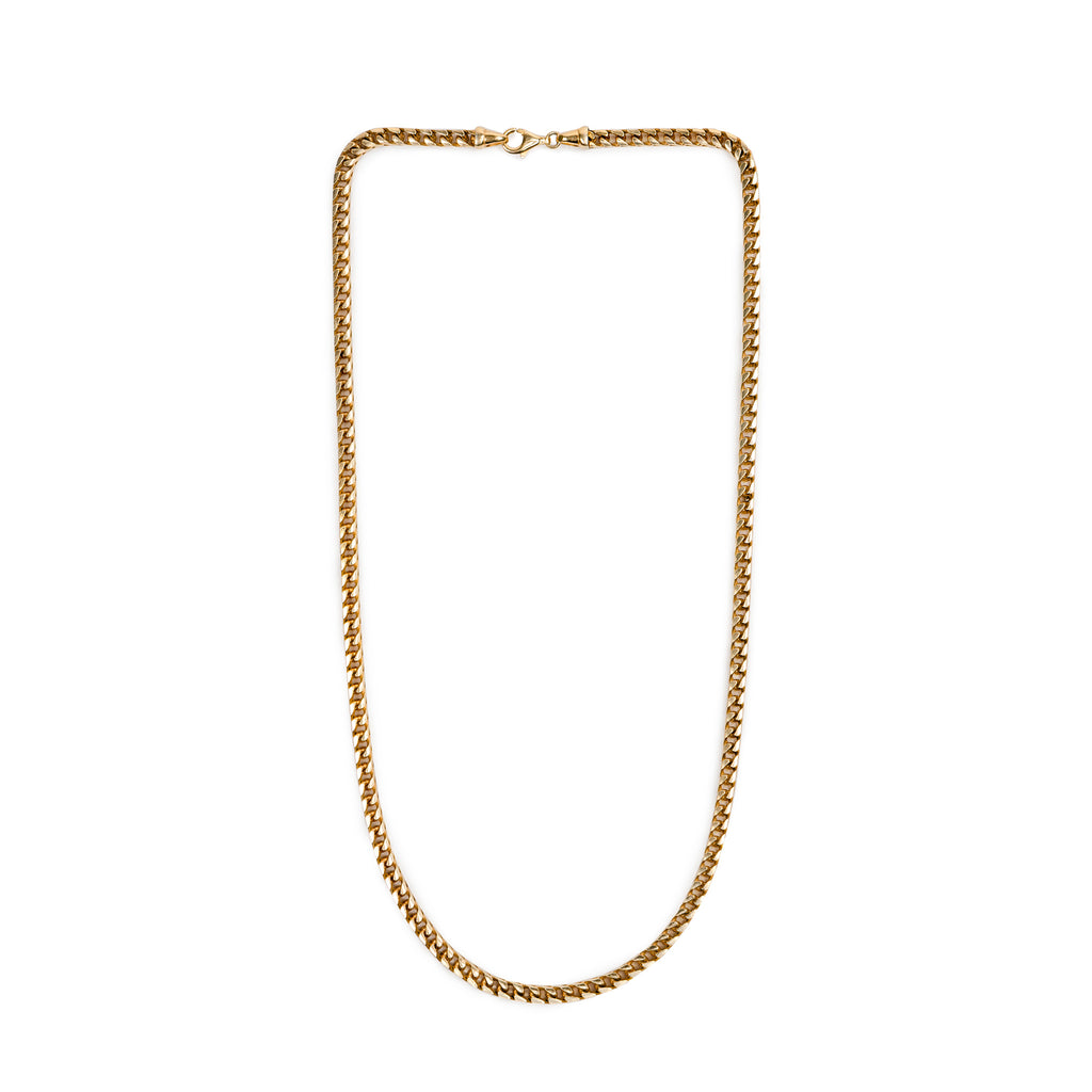 14k Yellow Gold Franco Chain Necklace 20 22 24 26 - Etsy