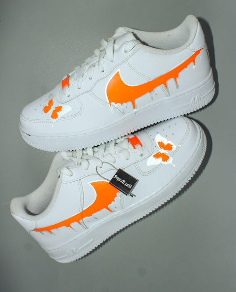 custom orange air force 1