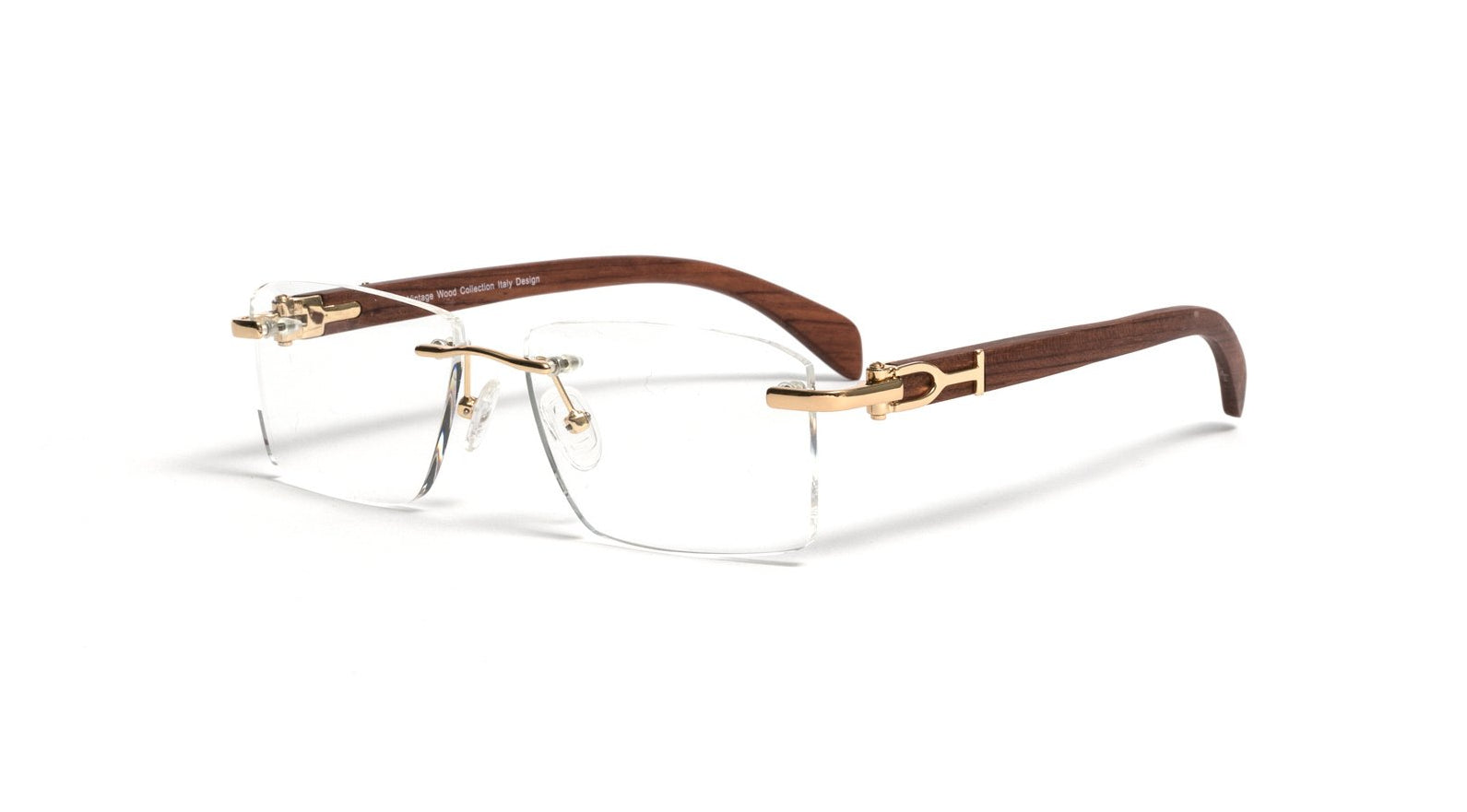 gold wood cartier frames