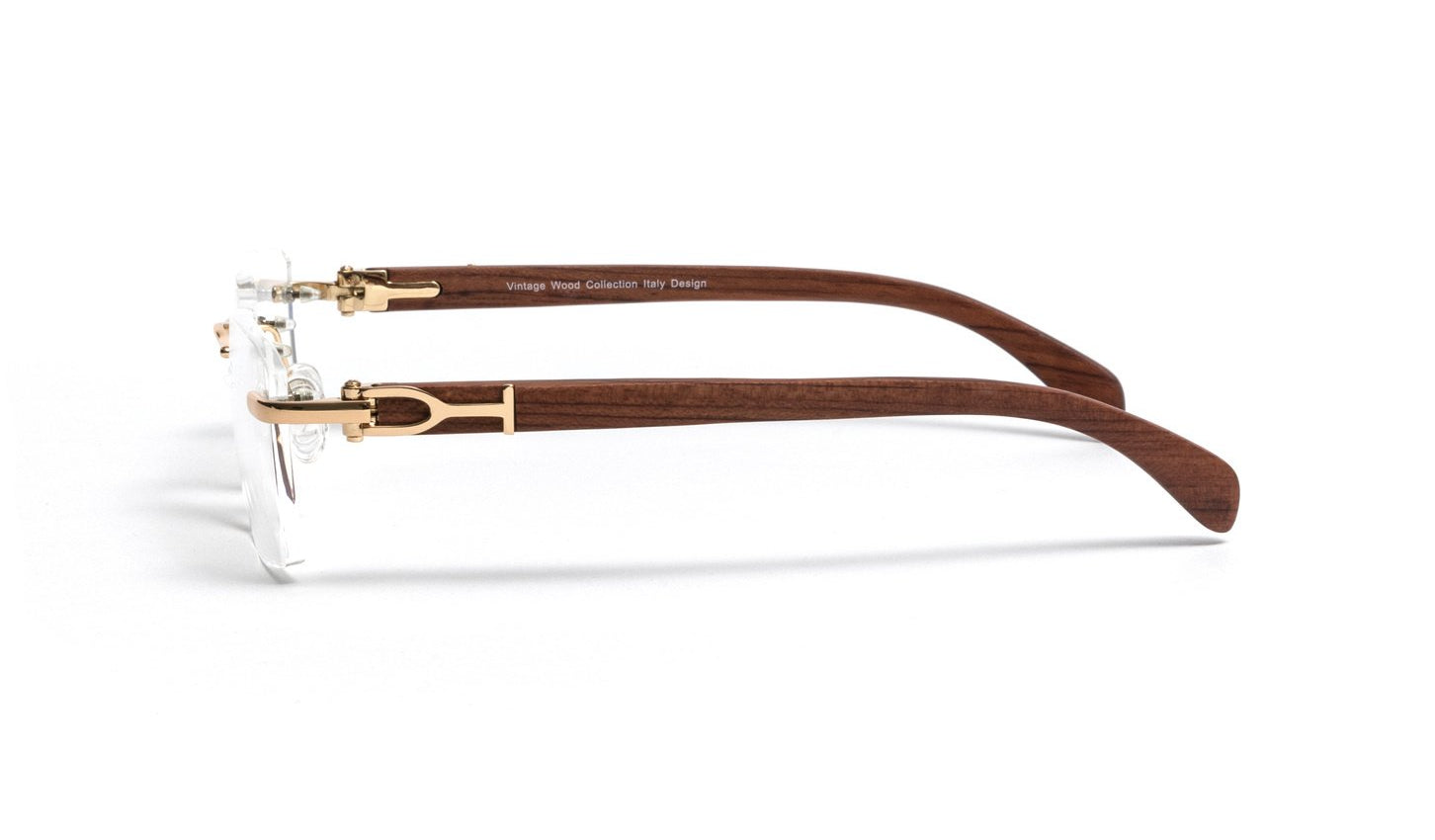 wood and gold cartier glasses