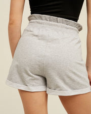 Terry Knit Paperbag Waist Shorts