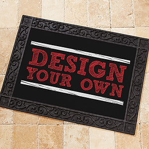 Design Your Own Personalized Black Doormat Xclusive