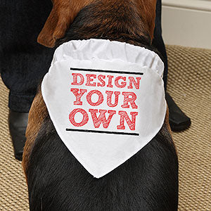 white dog bandana