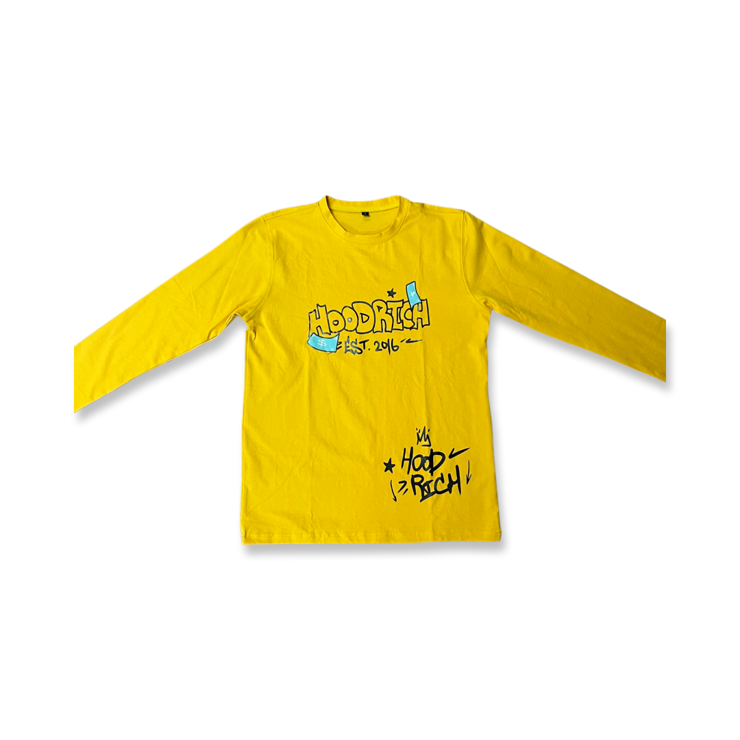 Yellow “HR Money” Long Sleeve T-Shirts