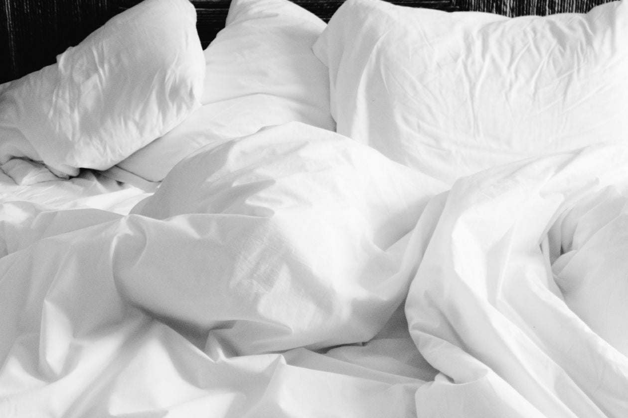 Close-up of white sheets