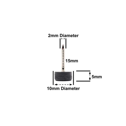 10mm nail in plastic gliders