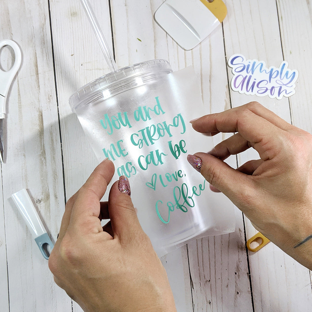 Download Coffee + A Free SVG: DIY A Custom Tumbler with Adhesive Vinyl - Craftey