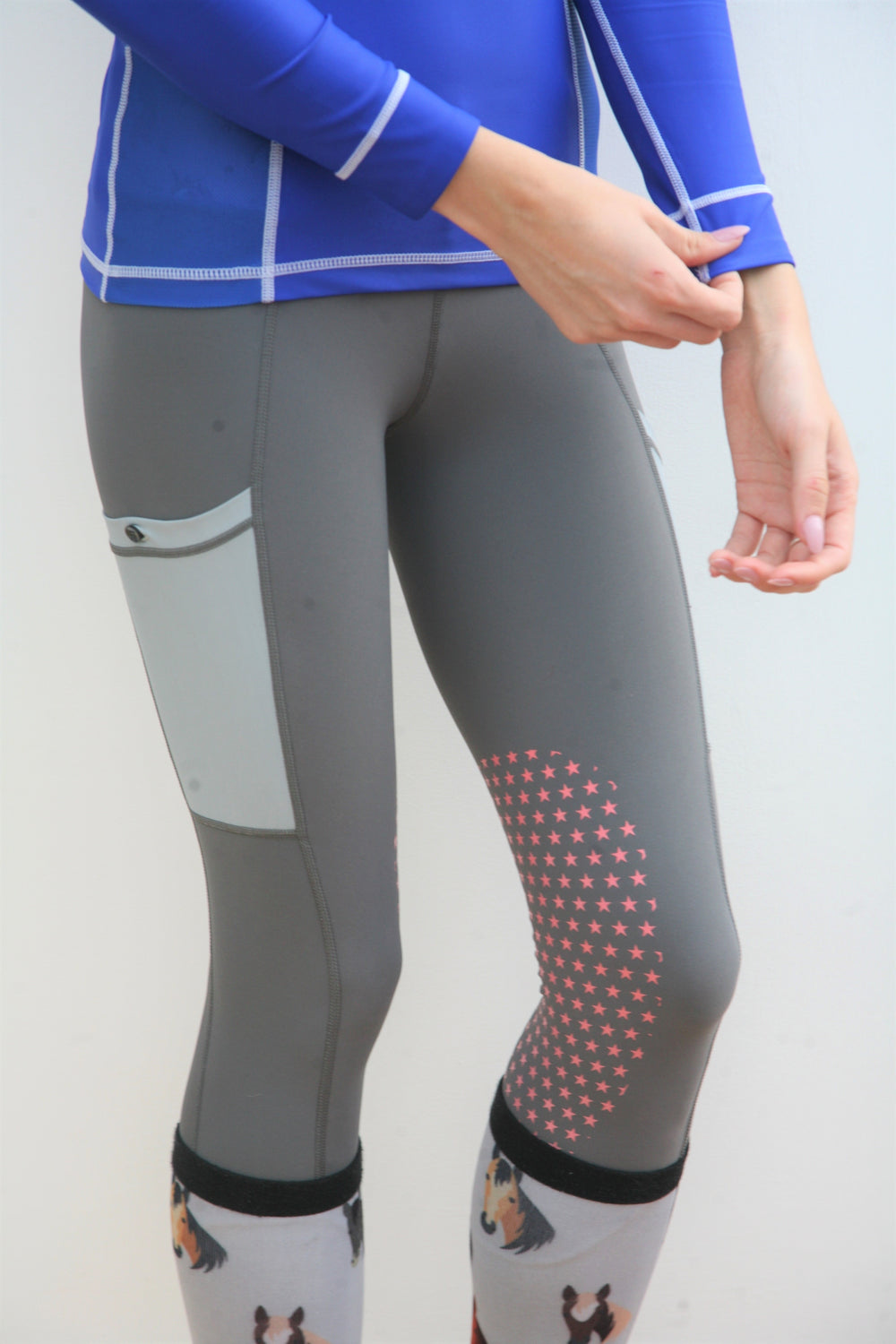 'Ultimate Unicorn' Horse Riding Tights - Two White Socks