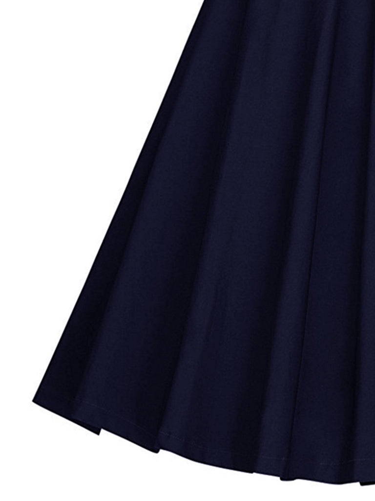 1950s Polka Dot Patchwork Swing Dress – FashionLoveHunter