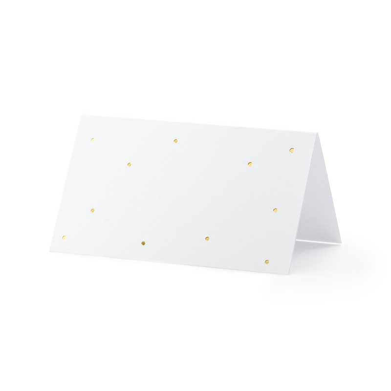 Place cards - Dots, gold,  - 10pk — Bow & Ribbon