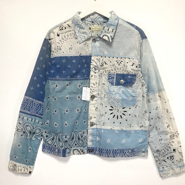 [M or L] Kapital Kountry Vintage Bandana Patchwork Shirt Jacket Blue