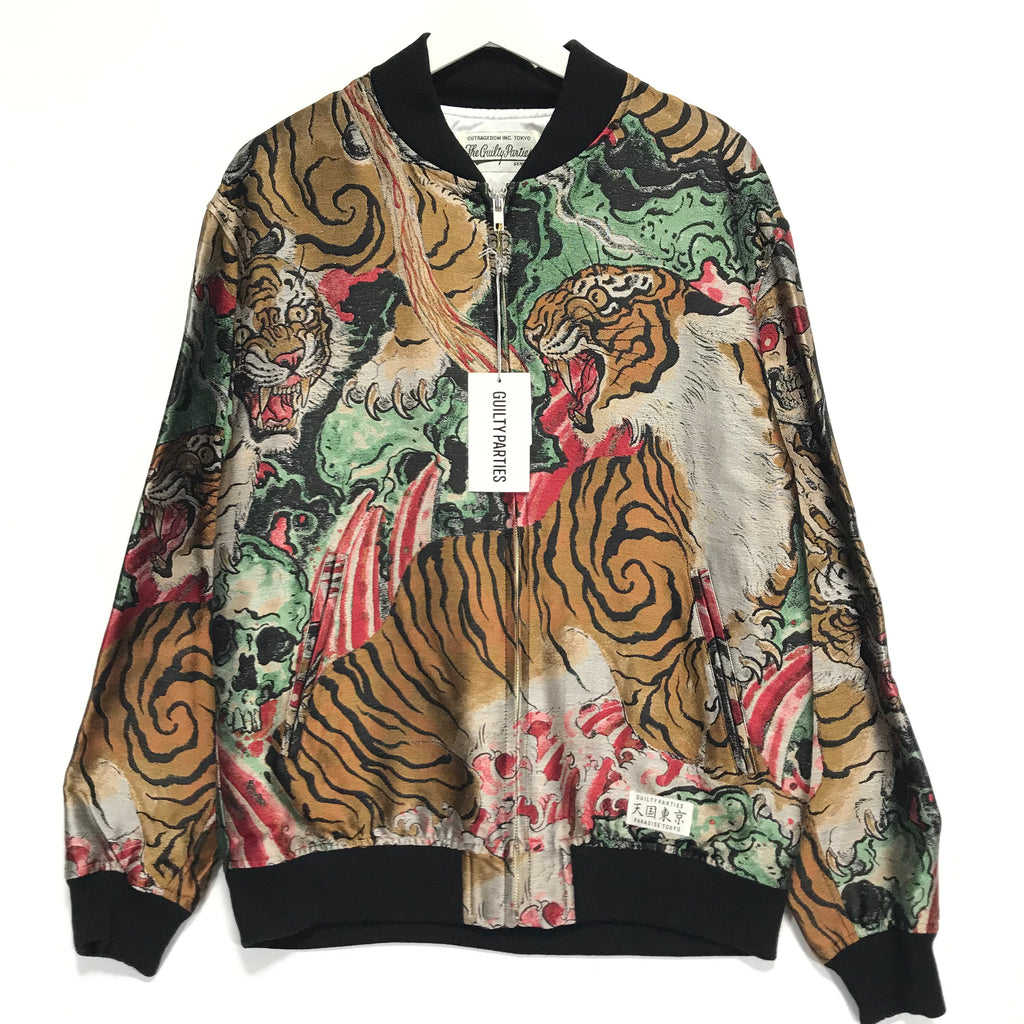 XL] DS! Wacko Maria x TIM LEHI SILK JACQUARD SKA BOMBER JACKET