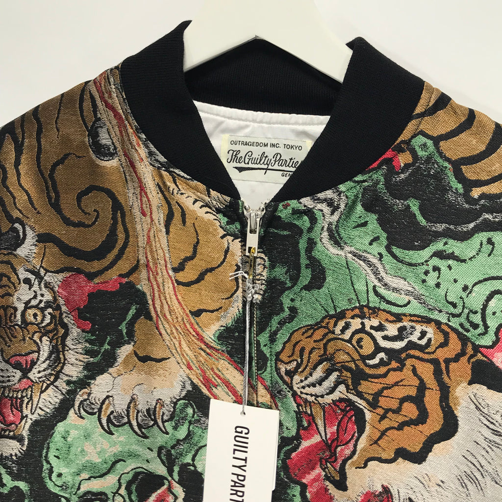 XL] DS! Wacko Maria x TIM LEHI SILK JACQUARD SKA BOMBER JACKET