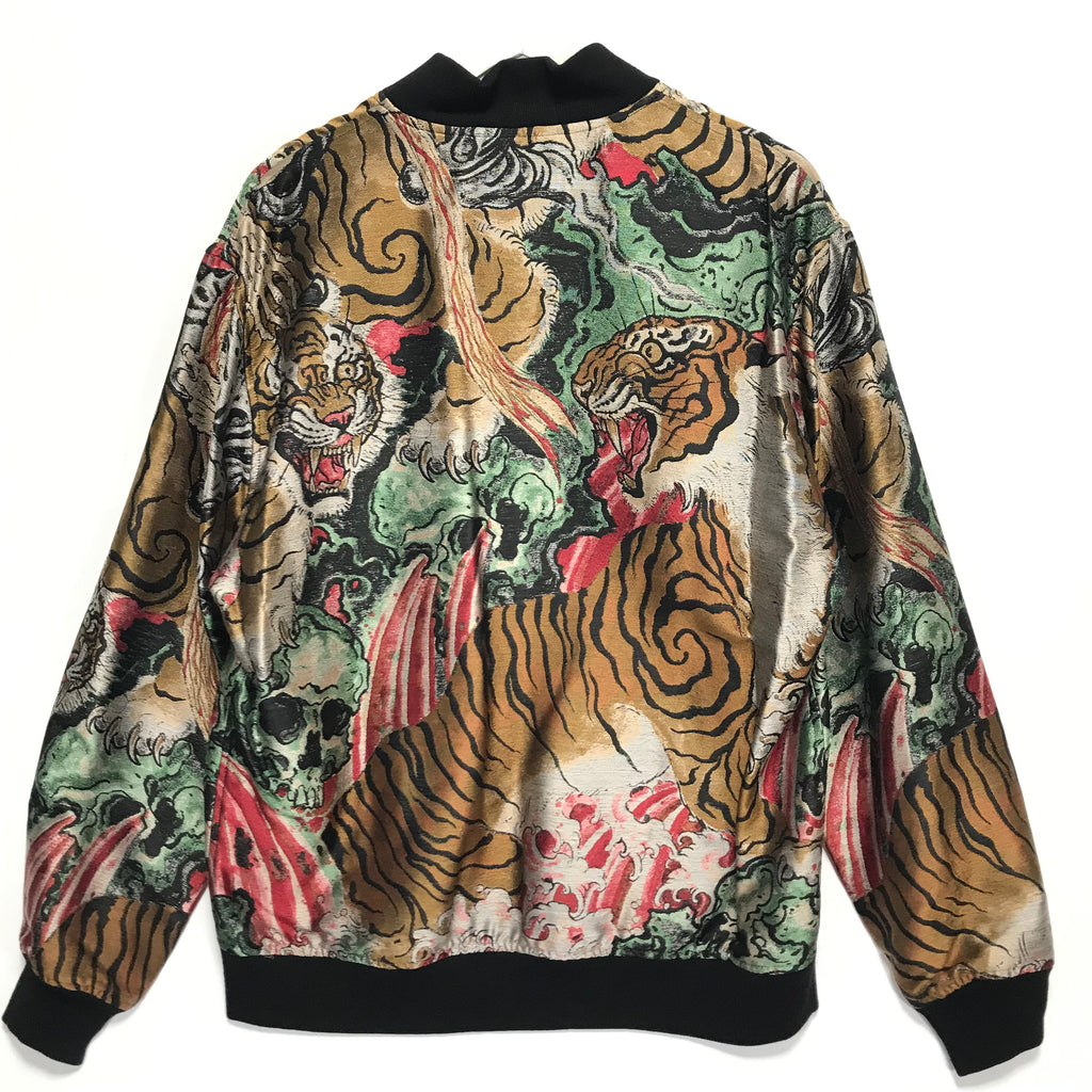 XL] DS! Wacko Maria x TIM LEHI SILK JACQUARD SKA BOMBER JACKET