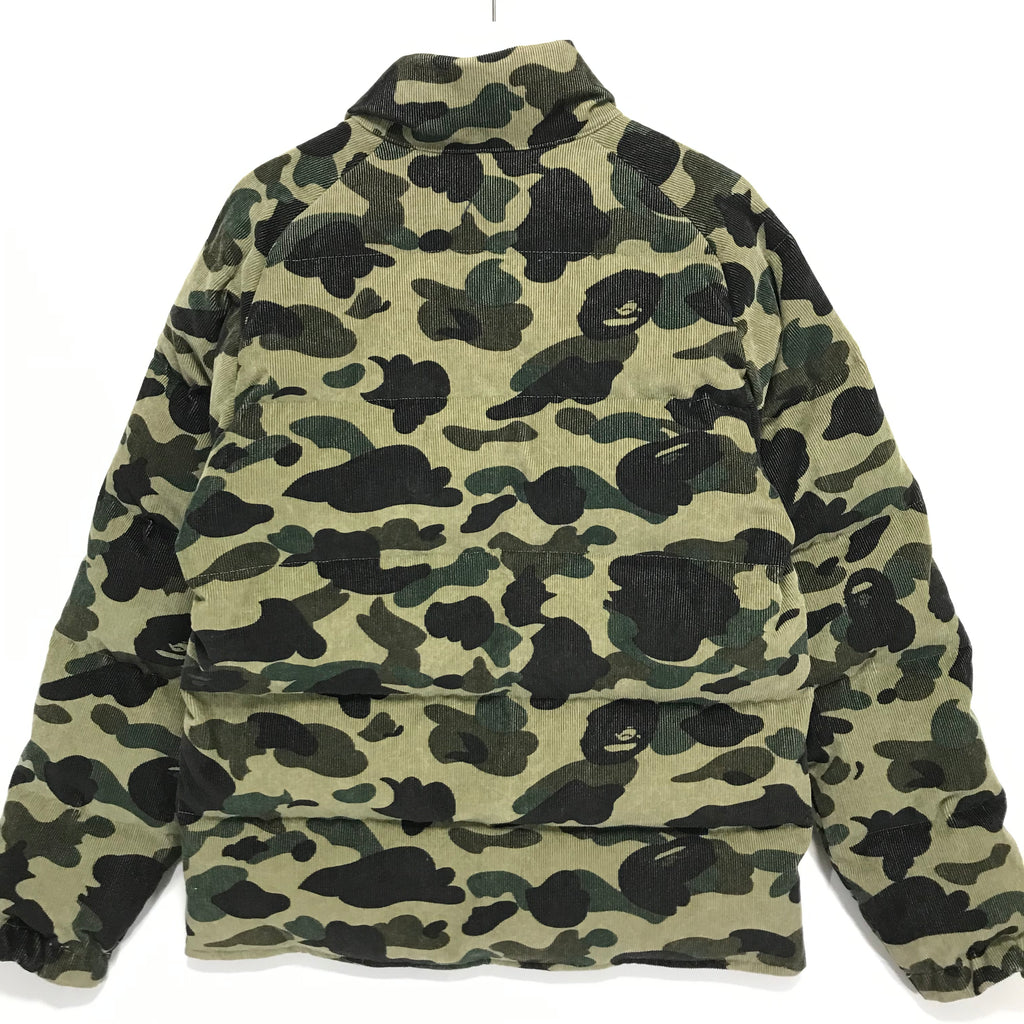 [M] DS! A Bathing Ape Bape 1st Camo Corduroy Down Puffer Jacket ...