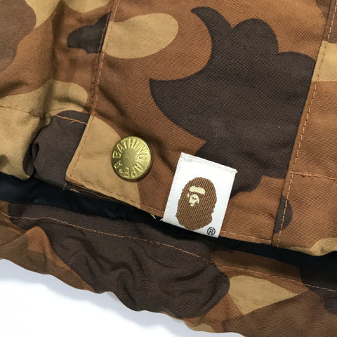 L] A Bathing Ape Bape Camo Snowboard Jacket Brown