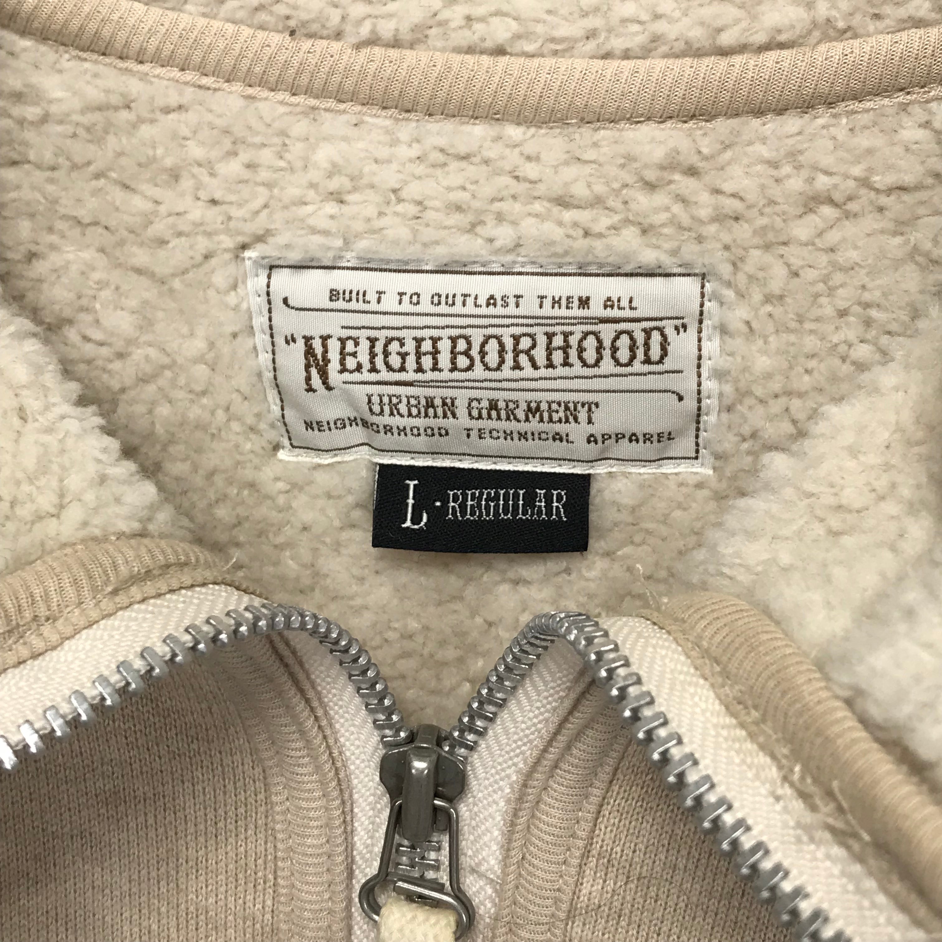 L] Neighborhood 12AW Everest Fleece Zip Up Jacket Beige