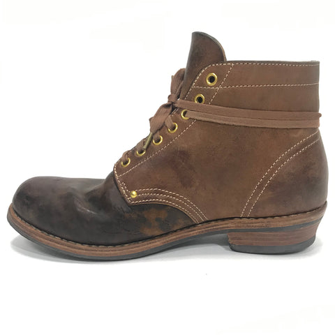 10] Visvim 18AW Brigadier Boots Mid Folk Leather Brown