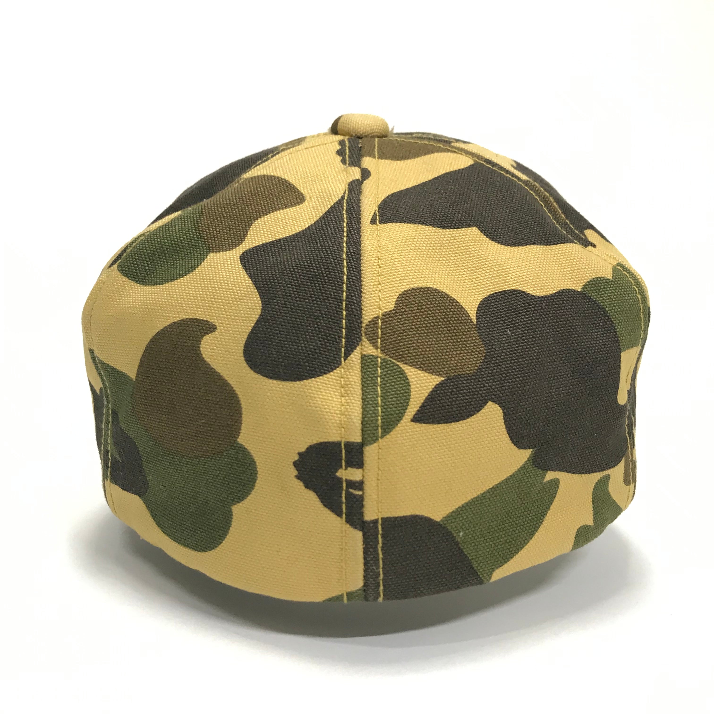 M] A Bathing Ape Bape x Carhartt 1st Camo Duck Cotton Cap Yellow