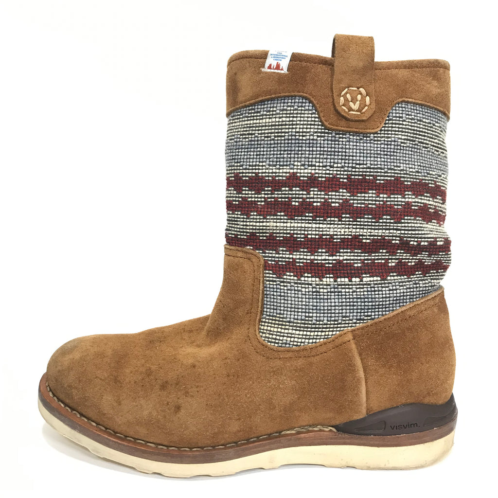 10] Visvim 11SS Wabanaki Boots Folk Blanket Brown