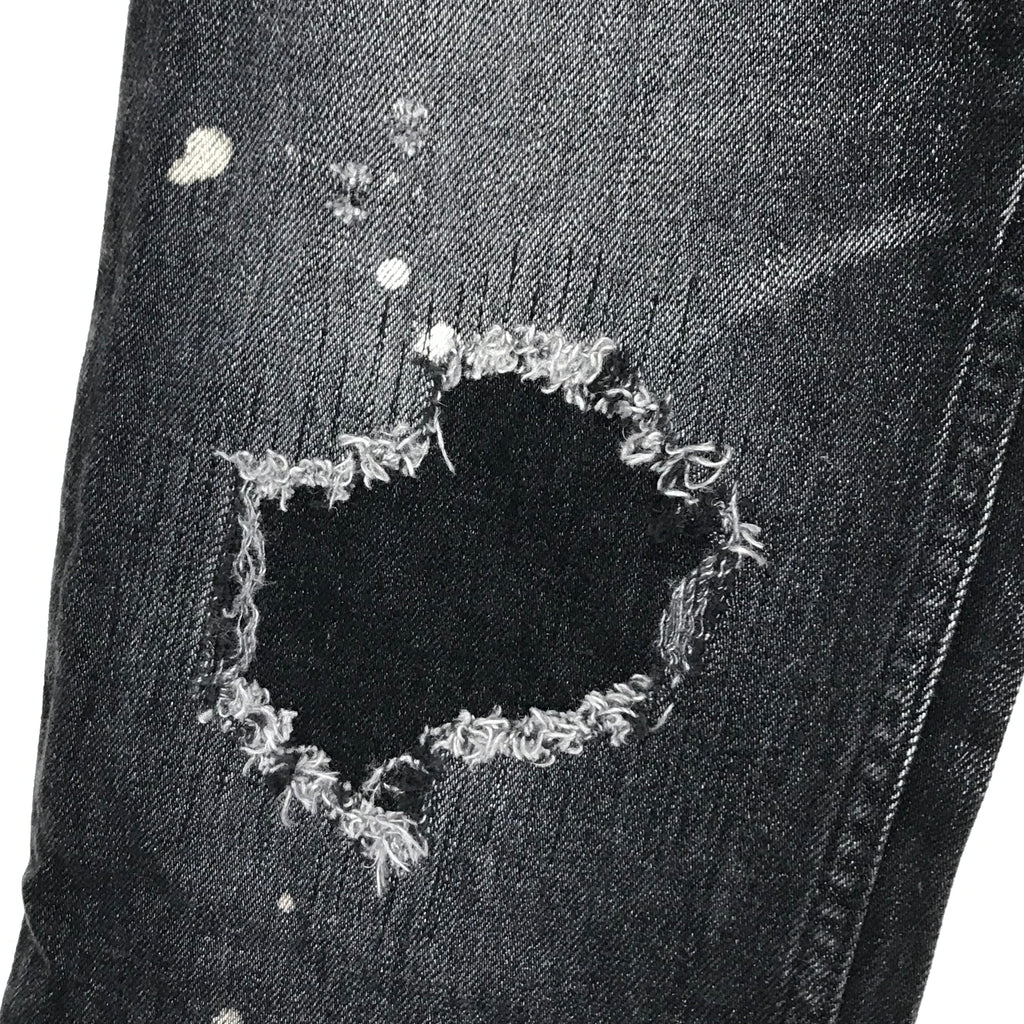 [3] Number Nine Distressed Skinny Denim Jeans Black – StylisticsJapan.com