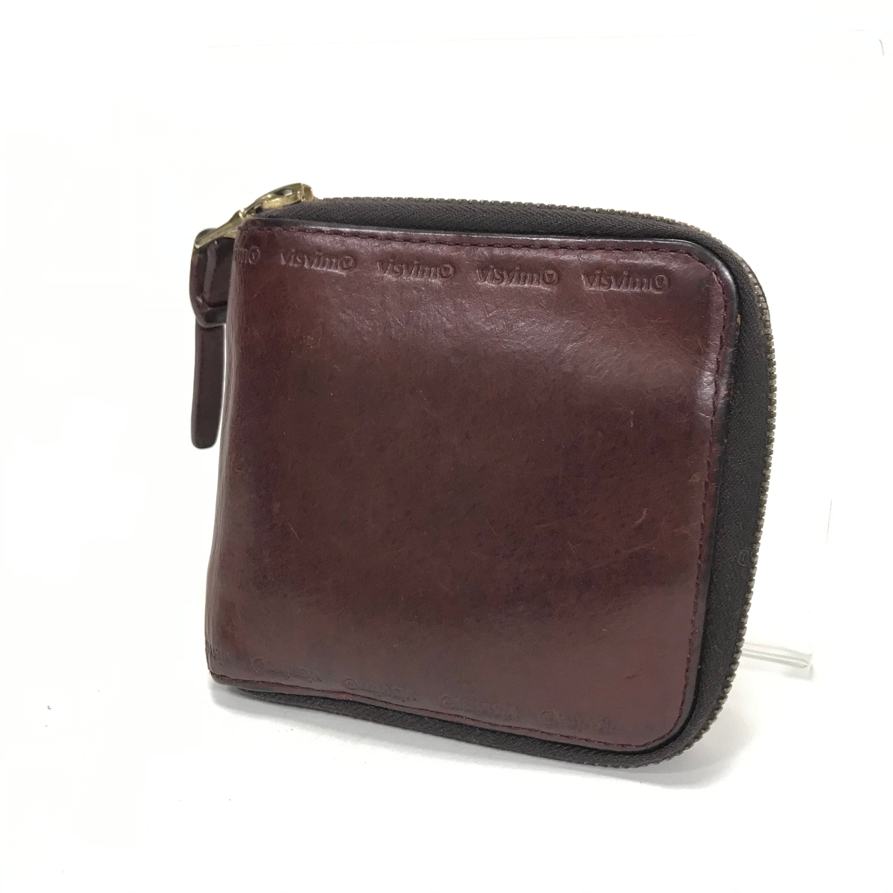 Visvim Leather Bi-Fold Zip Wallet Brown – StylisticsJapan.com