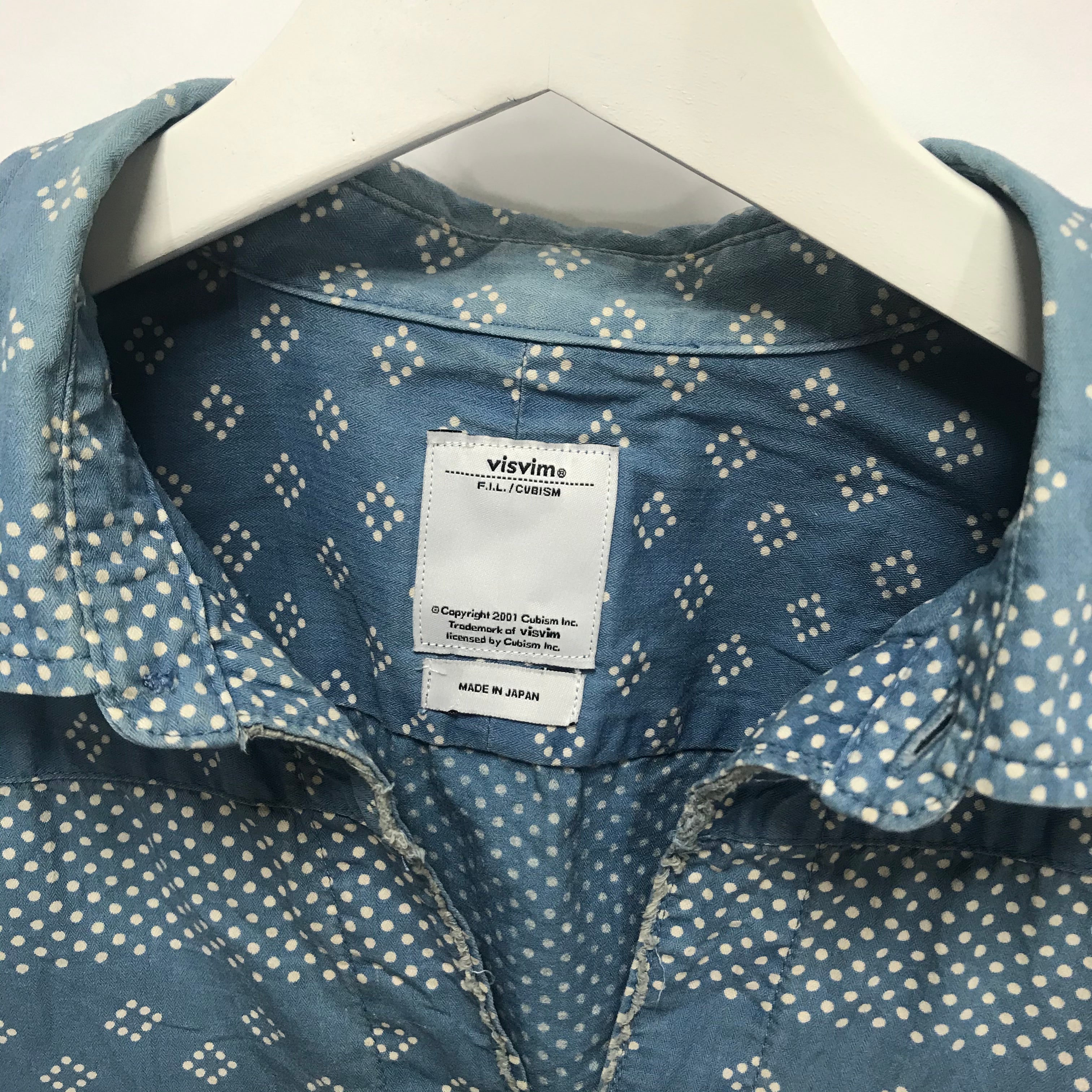 [S] VISVIM 14SS Kerchief Dots Tunic Shirt Blue – StylisticsJapan.com