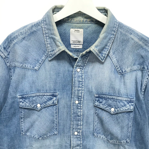 L] VISVIM SOCIAL SCULPTURE SHIRT L/S DMGD Indigo – StylisticsJapan.com