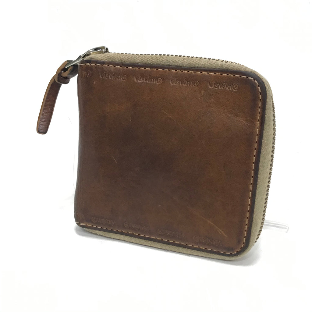 Visvim Leather Bi-Fold Zip Wallet Brown – StylisticsJapan.com