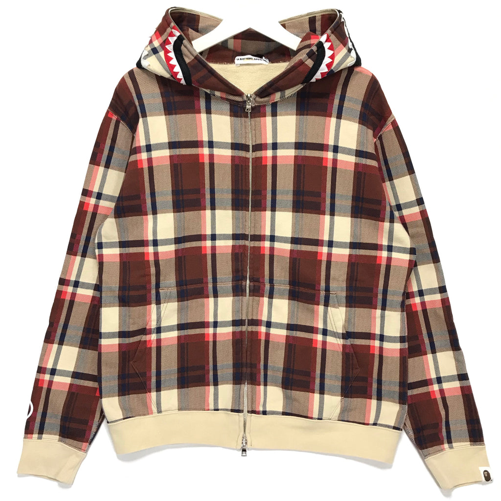 bape plaid hoodie