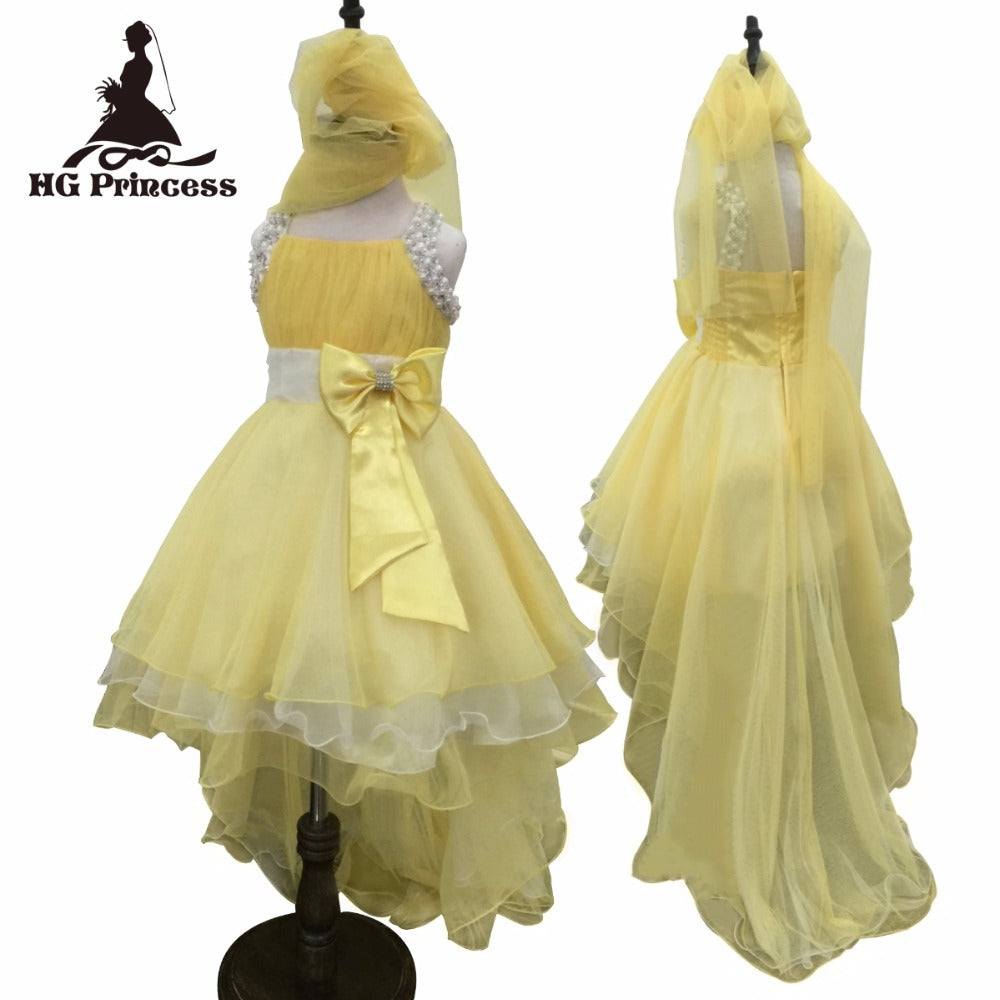 girls yellow party dress