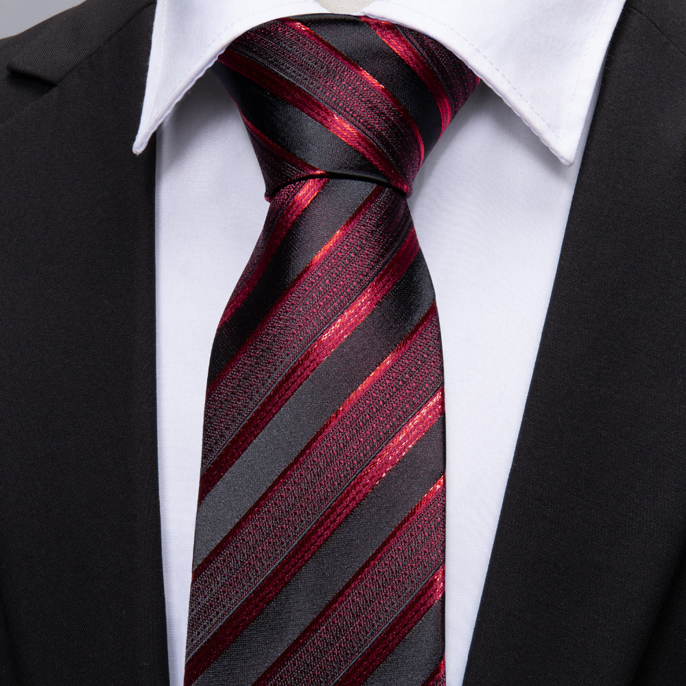 Wedding Men Tie Red Striped Fashion Designer Ties For Men â Chilazexpress