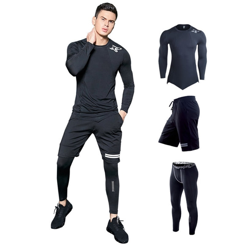 Sport Suit For Men's Gym Training Workout Clothes Shark Sportwear ...
