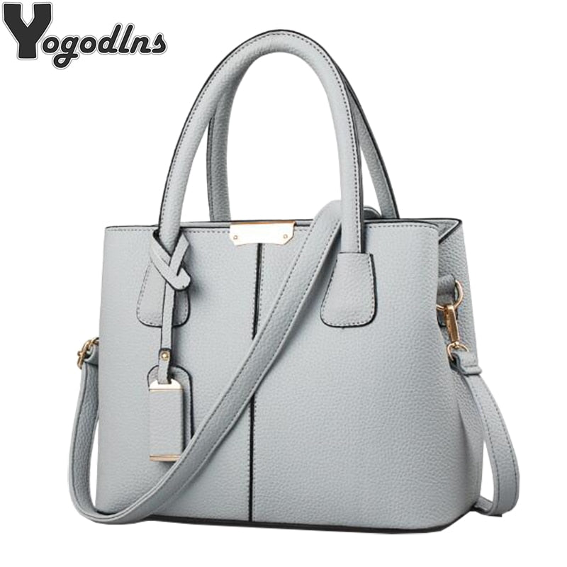 gray leather handbags