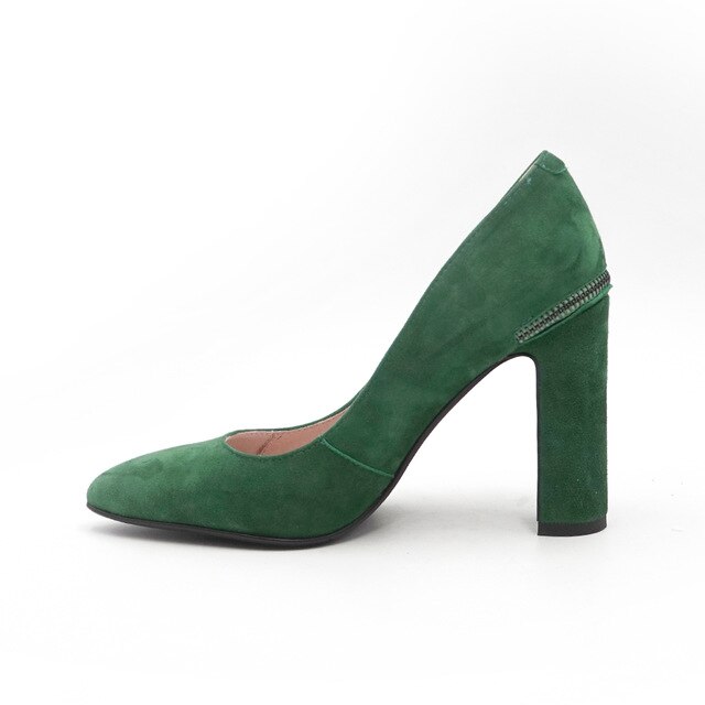 green pump shoes ladies