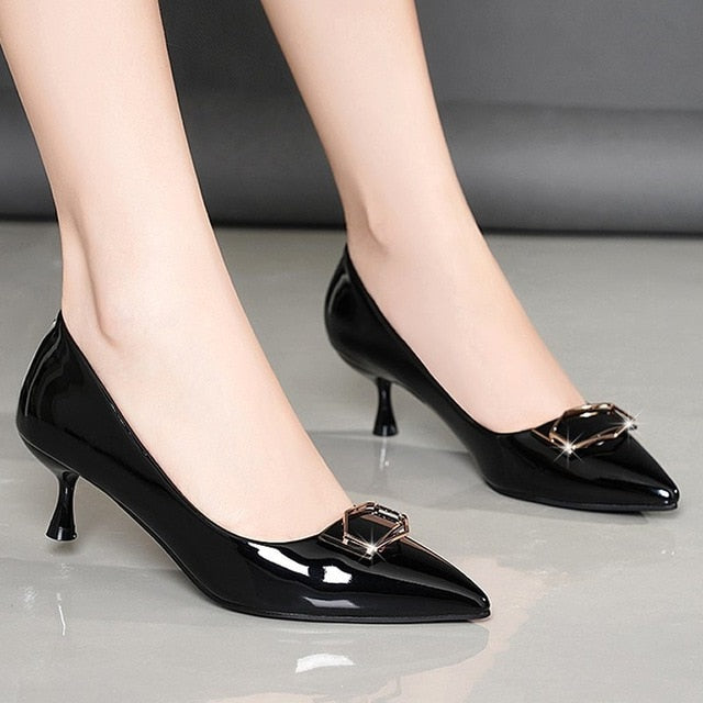 Women Pumps Patent Leather Dress Shoes 