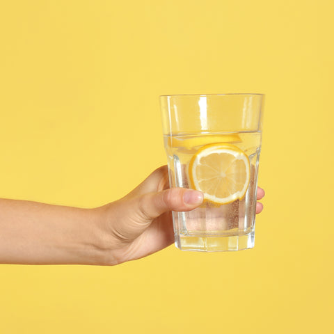 Keep water handy, not just for drinking throughout the day, but also to rinse sweat away.