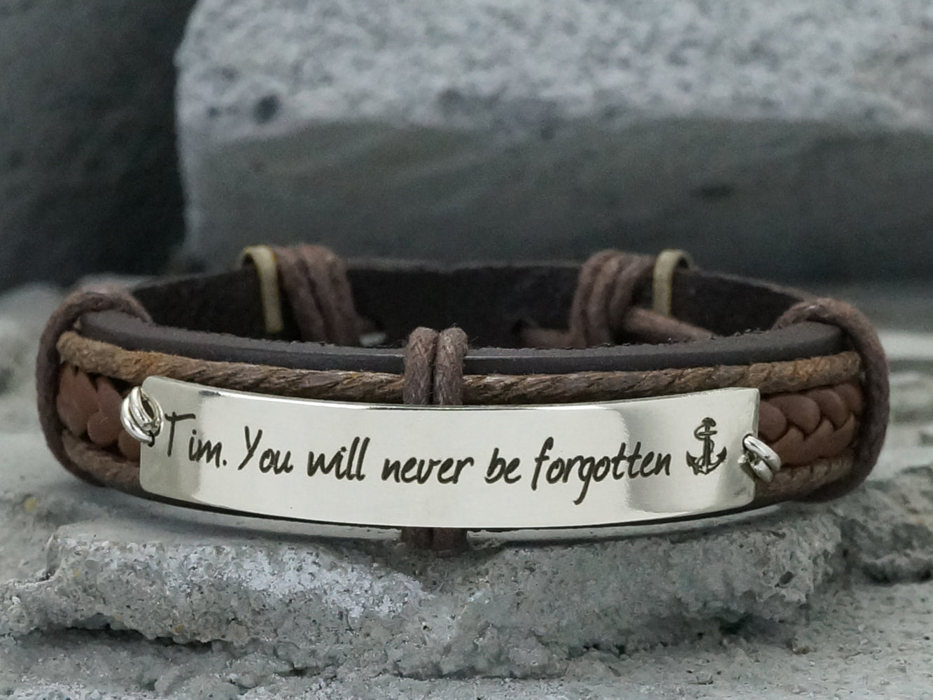 fathers day engraved bracelet