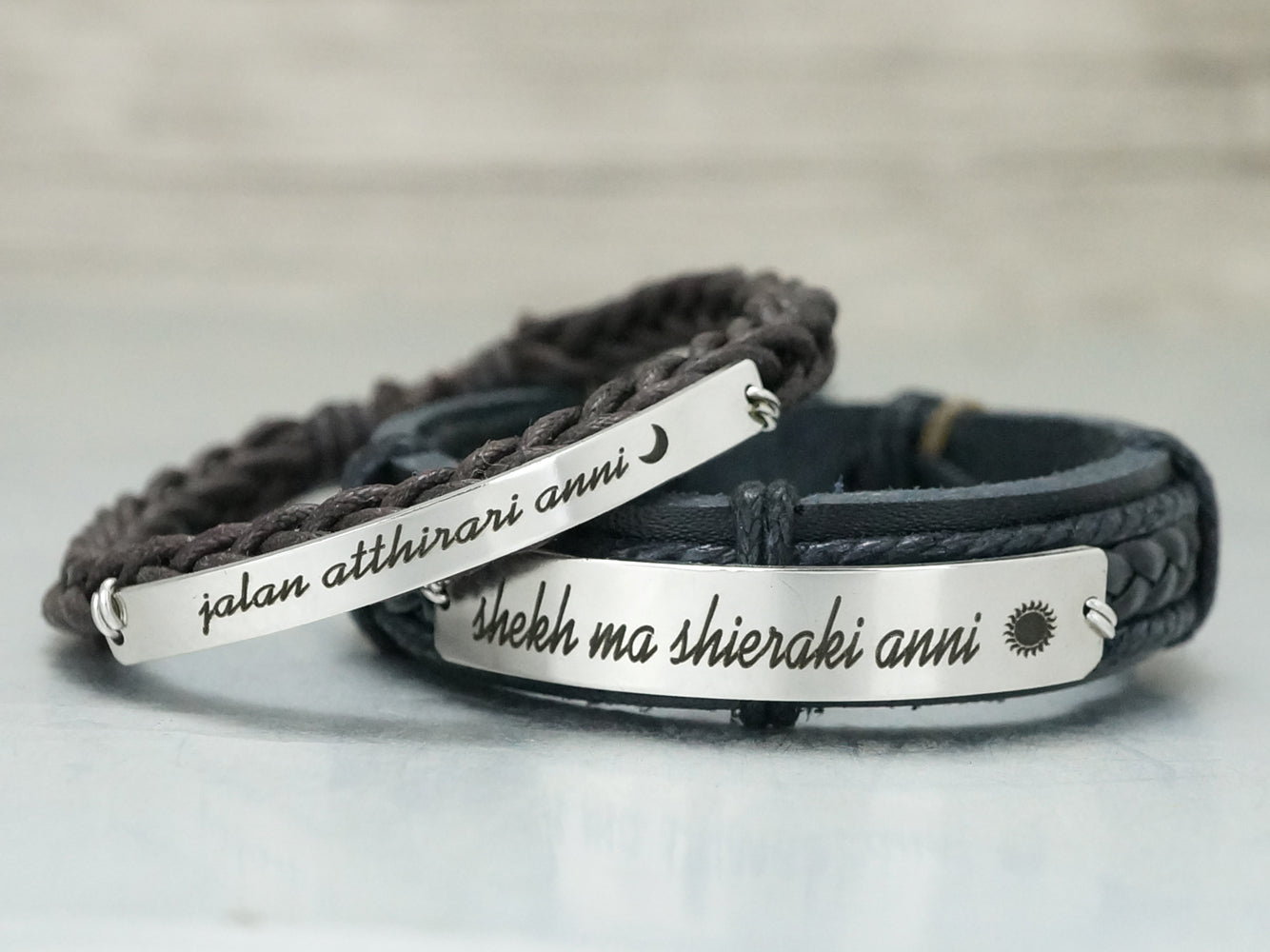 Customized Couple Bracelets Dothraki Moon of My Life My Sun and Stars