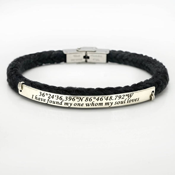 Custom Coordinate Bracelet for Women, Latitude Longitude Gifts