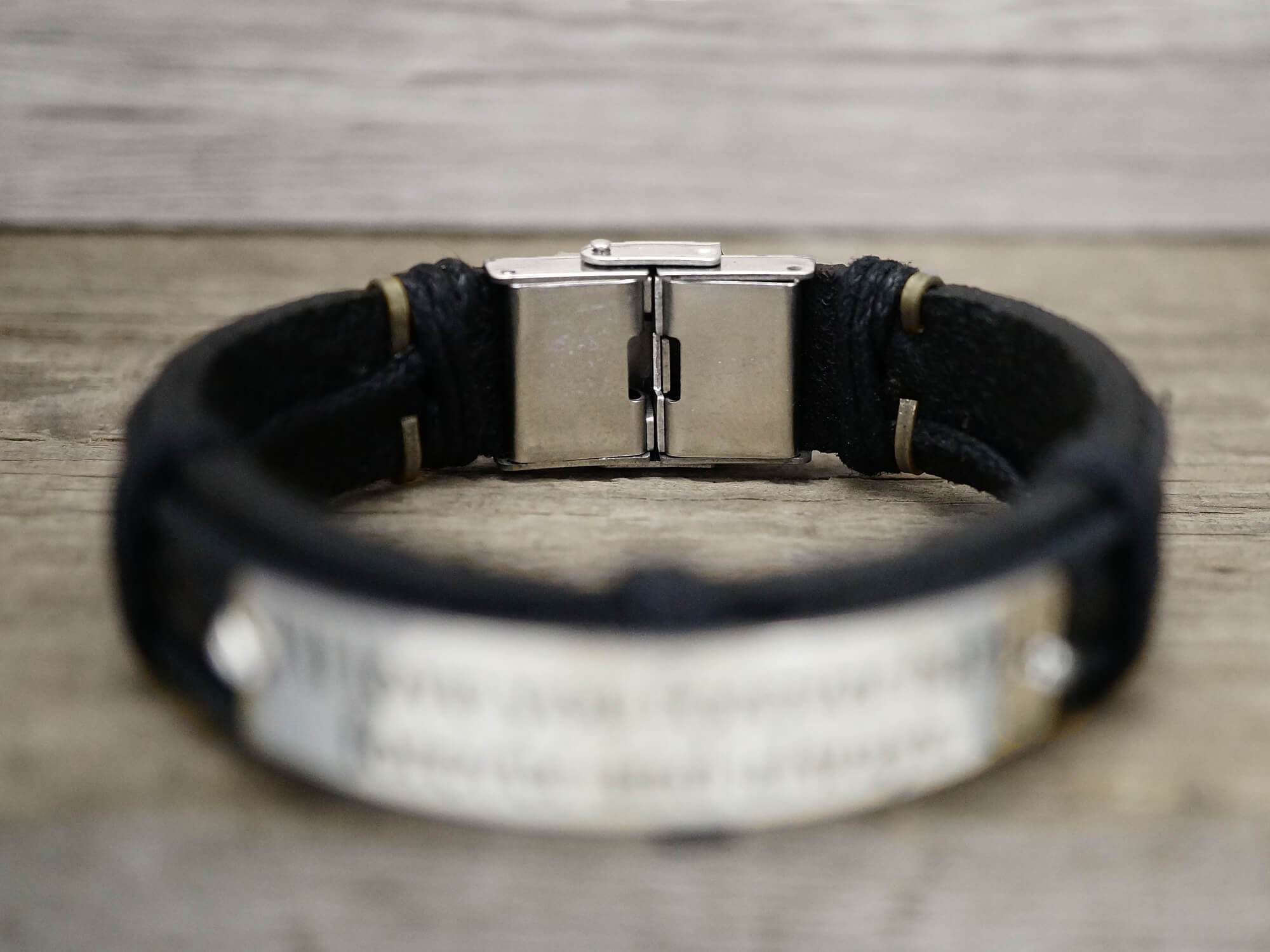 leather inspirational bracelets