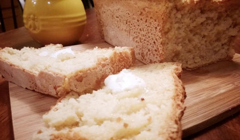 Gluten Free Bread Sliced with Butter