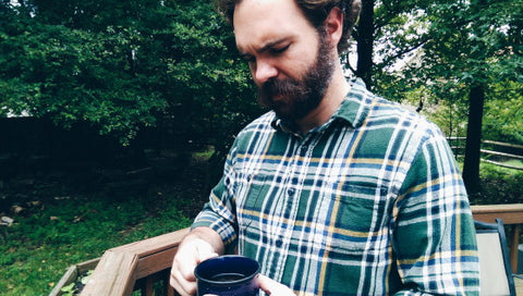 Here I am about to have my first taste. A lot of work went into getting this coffee.