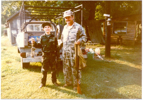 Me at age 8 with my grandfather and my first squirrel.