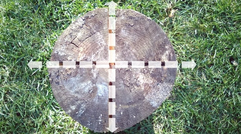 Determine the number of cuts you need to make based on the diameter of the log.