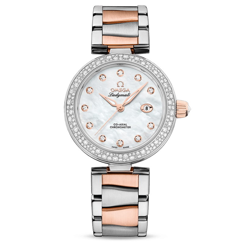 omega deville ladymatic diamond 2 tone