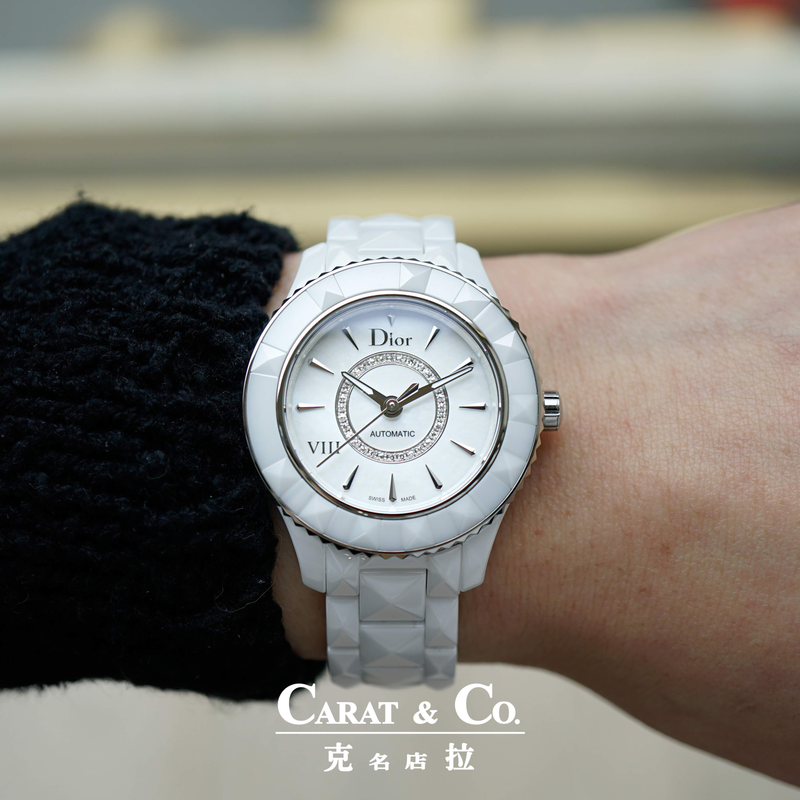 dior ceramic watch white