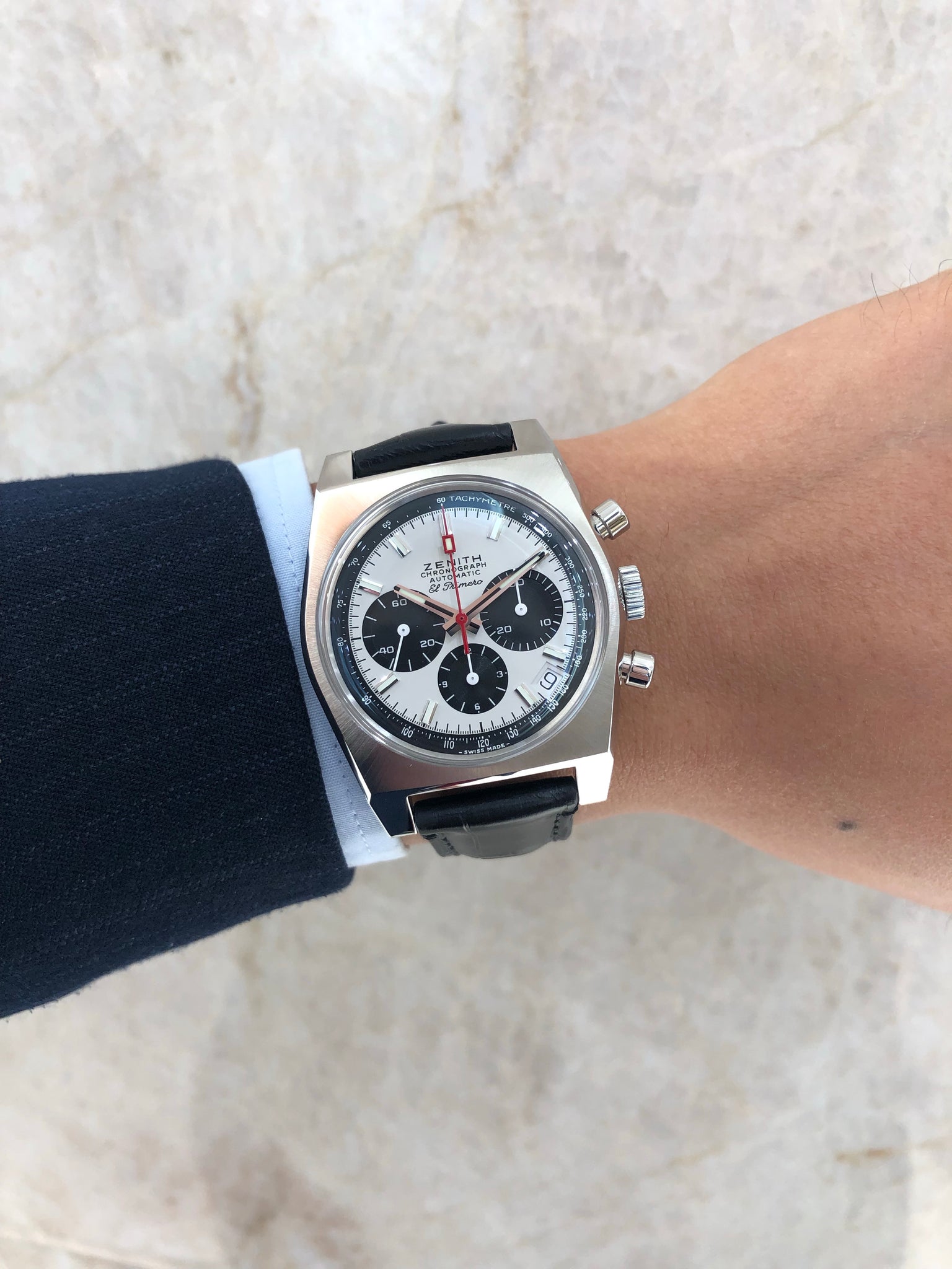 Zenith 50th El Primero Anniversary A384 Revival Stainless Steel – Carat ...